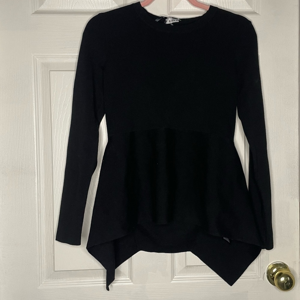 🎁(S) H&M| Amelia hanky hem jumper in black